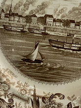 Load image into Gallery viewer, Historical Staffordshire Plate View of Pittsburgh Pennsylvania Brown Transfer
