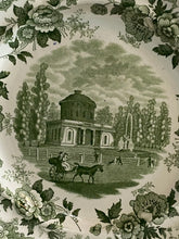 Load image into Gallery viewer, Historical Staffordshire Green Transfer Plate Water Works Philadelphia
