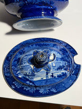 Load image into Gallery viewer, Historical Staffordshire Blue Soup Tureen Capital At Harrisburg Pa 1825