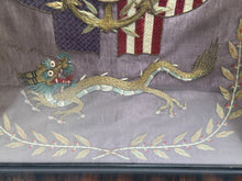 Load image into Gallery viewer, Antique Japanese Silk Embroidery Americana Patriotic Eagle Flag Marine Corp 1900