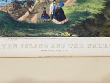 Load image into Gallery viewer, Original Currier & Ives Print Large Folio Staten Island And Narrows New York