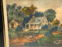 Load image into Gallery viewer, Original Currier & Ives Print American Homestead Summer Great Condition
