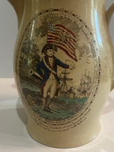 Load image into Gallery viewer, Staffordshire Creamware Liverpool Pitcher American Milita And Ship Ca. 1800