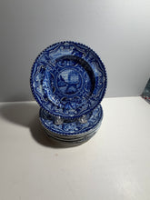 Load image into Gallery viewer, Staffordshire Blue Transfer Quadrupeds Plate of a Mastiff Dog Ca. 1825