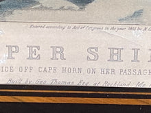 Load image into Gallery viewer, Original N. Currier & Ives Print Clipper Ship Red Jacket Large New/Old 50