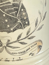 Load image into Gallery viewer, Staffordshsire Creamware Liverpool Tankard Mug Oliver Hazard Perry Hero of Lake Erie