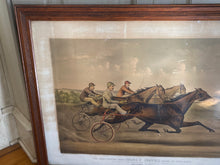 Load image into Gallery viewer, Currier & Ives Print Large Folio Grand Trotting Queen Nancy Hanks Budd Doble