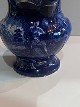 Load image into Gallery viewer, Historical Staffordshire Blue Pitcher “States” Pattern Ca. 1825