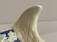 Load image into Gallery viewer, Historical Staffordshire Blue Jasperware Washington and Lafayette Pitcher 1830