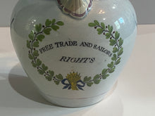 Load image into Gallery viewer, Staffordshire Arms of United States Free Trade and Sailors Rights Pitcher