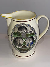 Load image into Gallery viewer, Staffordshire Creamware Liverpool Pitcher Proscribed Patriots American Ship And Jefferson Eagle