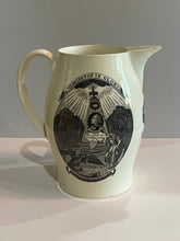 Load image into Gallery viewer, Staffordshire Creamware Liverpool Pitcher Washington in Glory and American Ship