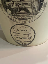 Load image into Gallery viewer, Staffordshire Creamware Liverpool Pitcher John Adams with Washington in Glory Large Eagle