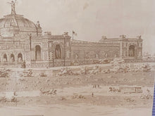 Load image into Gallery viewer, 1876 Philadelphia Centennial Handkerchief Memorial Hall Historical Blue Eagle