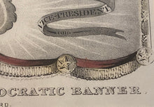 Load image into Gallery viewer, Original Grand National Democratic Banner Polk And Dallas Great Color