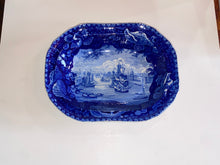 Load image into Gallery viewer, Historical Staffordshire Blue Large Vegetable Dish View of Dublin Scarce 1825