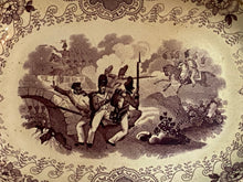 Load image into Gallery viewer, Historical Staffordshire Mulberry Transfer Texian Campaign Small Platter