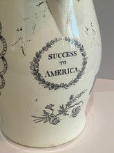 Load image into Gallery viewer, Staffordshire Creamware Liverpool Pitcher Seal of United States with Chain of States Polychrome American Ship