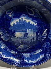 Load image into Gallery viewer, Historical Staffordshire Blue Large Shallow Bowl Wadsworth Tower Connecticut
