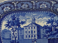 Load image into Gallery viewer, Historical Staffordshire Blue Small Platter Court House Boston