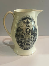 Load image into Gallery viewer, Staffordshire Creamware Liverpool Pitcher Polychrome Ship With Washington Eagle