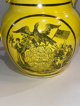 Load image into Gallery viewer, Historical Staffordshire Canary Peace Plenty and Independence Pitcher