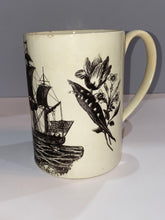 Load image into Gallery viewer, Staffordshire Creamware Liverpool Large Tankard American Flag Ship Rare