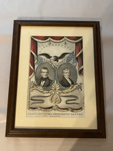Load image into Gallery viewer, Original N. Currier Print Grand National Democratic Banner Polk and Dallas