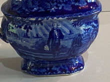 Load image into Gallery viewer, Historical Staffordshire Blue Washington with Scroll in Hand Creamer by Wood