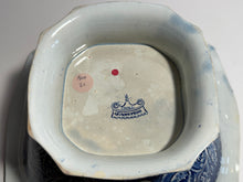 Load image into Gallery viewer, Staffordshire Blue Transfer Quadrupeds Footed Compote with Newfoundland Dog Ca. 1825