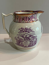 Load image into Gallery viewer, Historical Staffordshire Success to the United States and Peace, Plenty and Independence Pink Luster Ca. 1820