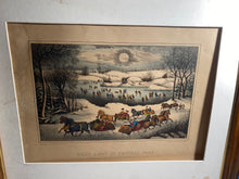 Load image into Gallery viewer, Original Currier & Ives Type Print Moon Light Central Park Haskell Allen