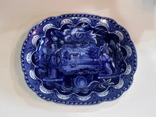Load image into Gallery viewer, Historical Staffordshire Blue Platter States Pattern 14 3/8” Ca. 1825