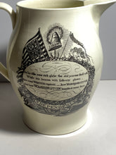Load image into Gallery viewer, Staffordshsire Creamware Liverpool Pitcher Large Eagle Seal Of U.S. Washington