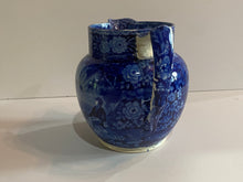 Load image into Gallery viewer, Historical Staffordshire Blue Pitcher Lafayette At Washington’s Tomb by Mayer