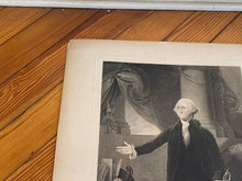 Load image into Gallery viewer, Large Folio 19th Century Engraving Of George Washington President Gilbert Stuart