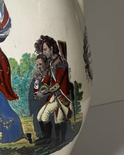 Load image into Gallery viewer, Staffordshire Creamware Liverpool Pitcher Ship America Death Of Wolfe Polychrome