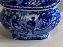 Load image into Gallery viewer, Historical Staffordshire Blue Childs Size Sugar Bowl Slavery Interest Ca. 1825 Rare