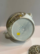 Load image into Gallery viewer, Staffordshire Pearlware Chinoiserie Pagoda Pattern Barge Pot Huge