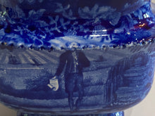 Load image into Gallery viewer, Historical Staffordshire Sugar Bowl Washington With Scroll in Hand at His Own Tomb