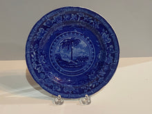 Load image into Gallery viewer, Historical Staffordshire Blue Plate Arms of South Carolina