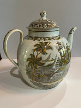 Load image into Gallery viewer, Staffordshire Pearlware Chinoiserie Pagoda Pattern Barge Pot Huge