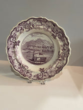 Load image into Gallery viewer, Historical Staffordshire Mulberry Transfer Soup Plate Pittsburgh, Pa