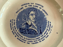 Load image into Gallery viewer, Blue Feather Edge Historical Staffordshire Plate with Lafayette Nations Guest