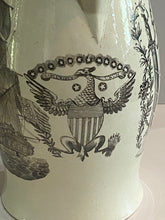 Load image into Gallery viewer, Staffordshire Creamware Liverpool Pitcher With American Ship Large Eagle Shield