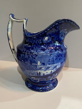 Load image into Gallery viewer, Historical Staffordshire Blue Wash Pitcher View of The Erie Canal