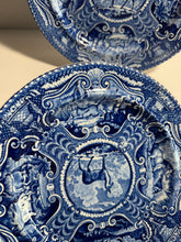 Load image into Gallery viewer, Staffordshire Blue Transfer Dinner Plate Tibetan Mule Deer Ca. 1825