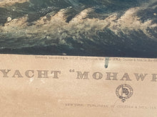 Load image into Gallery viewer, Original Currier & Ives Large Folio Print The Yacht Mohawk Of New York