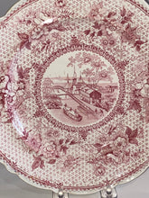 Load image into Gallery viewer, Historical Staffordshire Pink Transfer Plate Erie Canal of Buffalo Ca. 1835