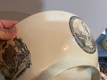 Load image into Gallery viewer, Staffordshire Creamware Liverpool Large Punch Bowl Ship Eagle Washington